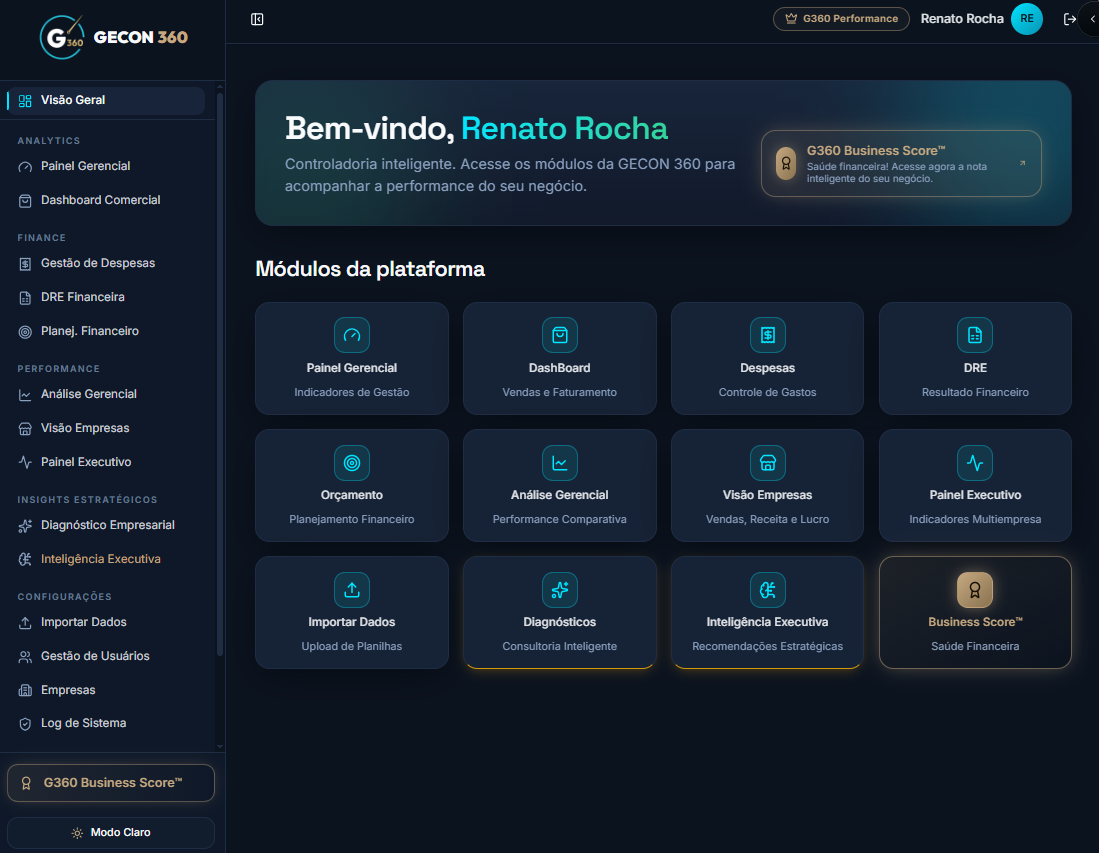 GECON 360 — tela 1